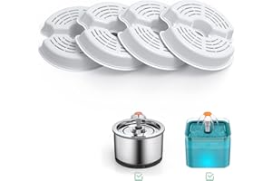 AONBOY Filtros de Fuente de Agua para Gatos, 4 filtros de dispensador de Agua para Gatos, Dreifache Filtración, satisface Las Necesidades de reemplazo de 2 a 4 Meses