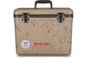 ENGEL Cooler Box 18L - Leak-Proof, Air Tight, Drybox Cooler for Camping, Fishing, Hiking,Picnic - Mini Ice Boxes Large Enough for 30 Cans, 42 x 28.6 x 32.4 CM Small Cool Box for Drinks and Food