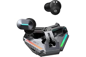 HECATE by Edifier GX05 Écouteurs de jeu sans fil True Wireless Active Noise Cancellation Bluetooth avec ultra faible latence, double MIC, éclairage RVB, charge rapide, vitesse de réponse 2,4 GHz