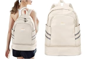 BJLFS Mochila de viaje grande para mujer, mochila plegable para ordenador portátil, impermeable, para deportes al aire libre, mochila escolar informal, bolsa de gimnasio con compartimento para zapatos