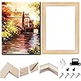 Solid Canvas Stretcher Frames, Premium Pine Wood Strips Bar Set, for Oil Paintings Poster Prints, DIY Arts Accessory Materials Supply, 16"x20"/40.6x50.8cm