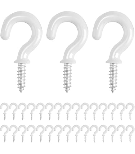 20x Merriway Nylon Bildaufhänger Für Massive Wände, 30 Mm, Weiß – Für Bilder & Leichte Objekte