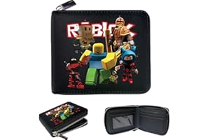 Tomicy Kids Leather Wallet Wallet Cartoon Boy Wallet, Game Fans Gift for Video Game Fans, Game Printing Purse for Boys Girls Kids - Black