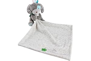 Inchant Baby Comforter Taggy Blanket Toddlers Lovely Cuddles Toy Security Blanket for Baby Soft Sleeping Toys Cute Animal Design Plush Stuffed Toys(Puppy)