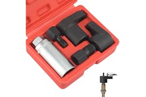 BIGP Lot de 5 Douilles pour Sonde Lambda, Clé à Douille de Sonde Lambda et Capteur d'Oxygène pour Voiture, avec Boîte