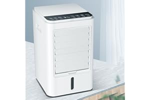 NZEUPNO Climatiseur Portable 4 En 1 Pour Voiture, Mini Climatiseur Pour Cabine De Camion, Minuterie 1/2/4 H, 3 Vitesses, Ventilateur Mobile Avec PoignéE Et TéLéCommande Pour Camping-Cars Et Camping-Cars,12V