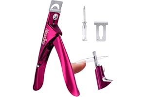 MELODYSUSIE Nail Clippers Tip Cutters for Acrylic False Fake Gel Artificial Nails Rustproof Sharp Professional Manicure Pedicure Trimmer Nail Care Tools, Plum