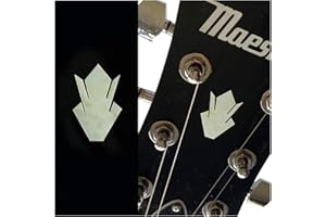 INLAYSTICKERS Inlay Stickers for Guitar Headstock - Vintage Crown (2pcs Set) - White Pearl, H-108VC-WT-SET