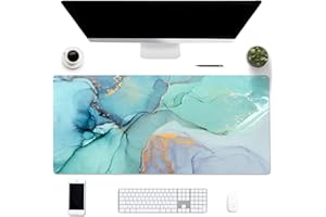 EPriakotu Sous-main Bureau en cuir PU, 90 x 40cm double côté Tapis de bureau, imperméable Tapis de Clavier et Souris, Pad Écriture, pour Bureau/Maison/Gaming
