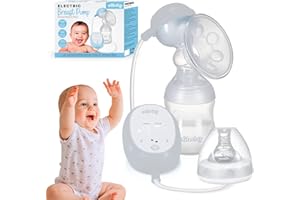 Edibaby, Sacaleches Electrico, Extractor de Leche Materna, Multiples Niveles y Modos de Succión, 1600mAh, Portátil, Pantalla Táctil LED, Sensible Sin BPA, Recargable (Individual)