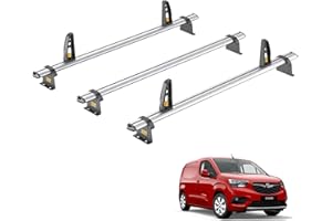 VAN DEMON Van Guard Roof Rack for Vauxhall Combo (2018+) 3 Aluminium Roof Bars with Loadstops [Note: Only Suitable for Models with Twin Rear Doors.] - UltiBar Plus - VG338-3