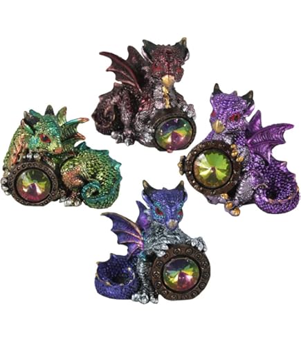 Nemesis Now Dragonling Brood, set di 4 pezzi, 4 cm, multicolore