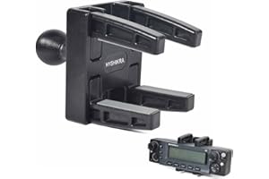 HYSHIKRA Support de montage universel réglable pour émetteur-récepteur radio CB/Ham et scanners avec taille B 25 mm, composant sphérique 1" compatible avec supports RAM Taille B Bras à douille