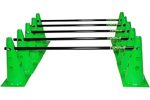 ‎TOOLZ TOOLZ Koordinationsset - 10 Kegel + 5 Stangen - schwarz/grün - Agility Hürden, Steckhürden Set