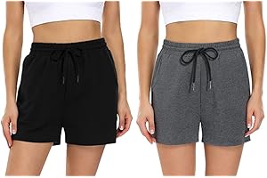 FGFD&OU Pantaloncini Donna Cotone Pantaloncini Sportivi da Corsa Pantalone Corti Tuta Traspirante JoggingShorts Allenamento Palestra da Yoga e Fitness e Tennis per L'Estate