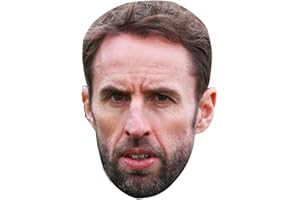 FoxyPrinting GARETH SOUTHGATE JB - Footballer Fancy Dress Cardboard Celebrity Cardboard Party Face Mask Fancy Dress