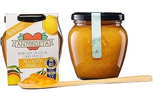 OLD SCHOOL COOKING ANTONIETA Mermelada de Melocotón Amarillo - Mermelada Premiada Internacionalmente en Bruselas - Mermelada 100% Fruta de Producción Propia y Hecha a Mano - Sin Azúcares Añadidos - Hecho en España - 230 G