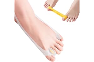 Nimisyra 2 pezzi Tutore Alluce Valgo,Tutore Alluce Valgo Separatore Dita Piede in Silicone,Fascia di Supporto Ortopedica Hallux Valgus,Ultra Sottile e Raddrizzatore Dita dei Piedi,Trasparente