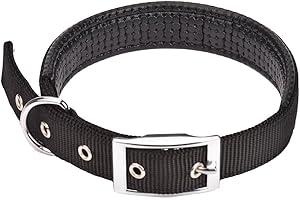 CtopoGo Collare Cane Regolabile Comfy per Cani Piccoli/Medi/Grandi, Collo 12"-24" S-Collo 30-40cm Nero