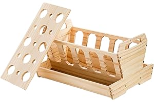 GENERIC Hay Feeder for Rabbits | Hay Holder Feeding Station Large Bunny Hay Rack, Wooden Feeder with Detachable Top, Guinea Pigs Hay Feeder, Bunny Hay Rack
