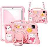 UnDePlus iPad 11.Nesil A16 11in&ccedil;/10.Nesil 10.9in&ccedil; ile uyumlu Kılıf Cute Dolls Standlı Eğlenceli 3D Karekterli &Ccedil;ocuk Kılıfı Be