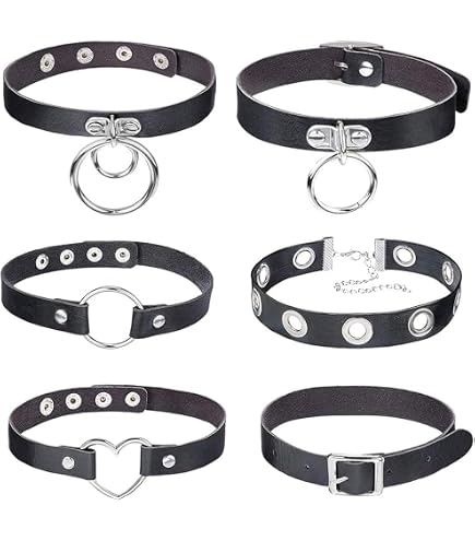 Damen Choker-Halskette, mehrreihig, holografisch, breit, wei,  Einheitsgre : Amazon.de: Fashion