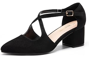 DREAM PAIRS Zapatos de tacón Cerrados para Mujer.