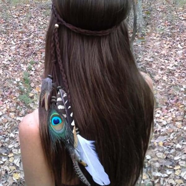 3 Extension Per Capelli In Stile Boh&eacute;mien, Stile Hippie, Con