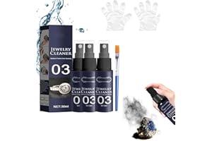QKLOVNI Detergente per gioielli istantaneo da 30 ml - Detergente per gioielli con diamanti anti-ossidazione, argento e oro, soluzione di lucidatura spray (3 pezzi)