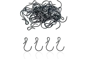 XINGSUI 40 Pièces Métal Crochet S, Amovible Crochet Noir, Multifonctionnel en Patere Porte Manteau, Adapté au Jardin, Cuisine, Salle de Bain, Chambre à Coucher, Atelier, Entrepôt (Noir)