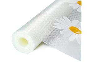SHSHbuy Protector Cajones Cocina, Estera del Refrigerador,EVA Antideslizante Forro de Cajón, para Cajones,para Gabinetes Cocina,Zapatero,Frigorífico, Estantería (30cmx300cm,Daisy)