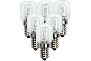 AMESOR Lámpara De Horno - Bombiilla Incandescente E14, 220-240V - Luz Resistente Al Calor - Bombilla Para Horno 25w - Resistente Al Calor A 500 Temperaturas Para Microondas,horno,lámpara De Sal(1/4/6 Piezas)