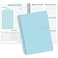 Moseem Weekly Planner Notebook, Undated A5 Planner Notebook Daily Planner To Do List Diary,Weekly Goals Planner with Habit Tracker 52 Weeks Planning for College Work Adhd Planner(Blue)