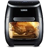 Tower T17039 Xpress Pro 5-in-1 Digital Air Fryer Oven with Rapid Air Circulation, 60-Minute Timer, 11L, 2000W, Black