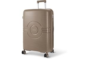 Artebeads Maleta de Viaje Grande, PP Material Maleta de Rígida Expandible con Ruedas Giratorias y Cierre de Combinación, Grande Equipaje de Mano Resistente y Duradero, Ligero(Champán, 75x51x29cm)