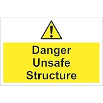 Construction Site Safety Danger Guard Dog Keep Out Safety Sign - 1.2mm Rigid Plastic 400mm X 300mm