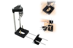 EUNEWR Localizador de Taladro Ajustable, Guía de Plantilla de Perforación de Aluminio para Montaje de Asas y Fabricación de Puertas