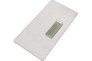 CENNBIE Alfombrilla de escritorio de cuero Grande, 110 x 60cm Tapete escritoriode, Alfombrilla de mouse extendida, Protector escritorio de piel impermeable para escritorio oficina y hogar (Crema)