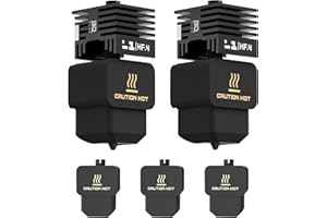 BIQU 2PCS Panda Juicer High Flow H2D Hotend, 0.4mm Wear-resistant Nano Coating Nozzle Integrated Hardened Steel Print Head, for Bambu-Lab H2S/H2D/A1/A1 Mini 3D Printers (Extra 3 Silicone Socks)