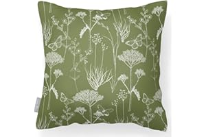 Izabela Peters Outdoor Cushions Waterproof, 43 cm, Filled Outdoor Cushion, Inby Field - Dusty Sage, Garden Furniture Cushions, Outdoor Seat Cushions, Garden Chair Cushions