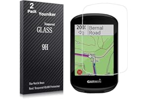Youniker - Pellicola proteggi schermo in vetro temperato per Garmin Edge 830, per Garmin Edge 530, GPS, bicicletta, computer, 9H, anti-graffio, anti-impronte, senza bolle