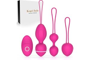 ‎XOCOME Beckenbodentrainer für Frauen mit Fernbedienung - Medizinisches Silikon Übung Bälle für die Blasenkontrolle und Beckenbodenübungen (Rosa)