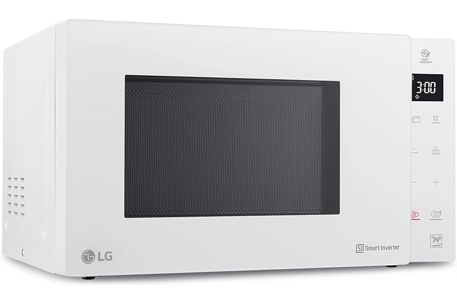 LG MH6535GDH Smart Inverter Microwave Oven with Quartz Grill, 25 Litres, 1000 W, Automatic Programmes, Adjustable Power Levels, Steam Cooking – White