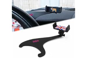 Heinmo Support de téléphone Portable pour MN Cooper F54 F55 F56 Clubman Hatchback Gris Rouge