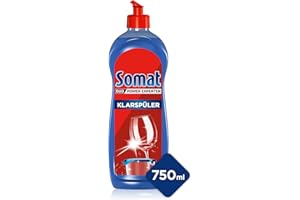 ‎SOMAT Somat Klarspüler (750 ml), Spülmittel-Zusatz mit Extra-Trocken Effekt, Klarspüler für Geschirrspüler verleiht Gläsern und Geschirr extra Glanz