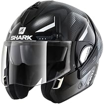 Shark Casco Moto Hark Evoline 3 Shazer, Nero/Bianco, S : Amazon.it: Auto e  Moto