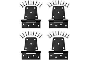 S SANGLE SOPFFY Sange Sopffy Heavy Duty Gate Hinges, 4 Pack Black Iron 3.5 inch, for Wooden Fences & Outdoor Use (Screws Included)