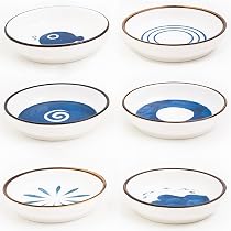 4 Keramik-Dipschalen, 8,9 Cm Durchmesser – Blau, Für Soßen, Gewürze, Snacks & Desserts, Spülmaschinengeeignet