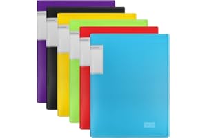 NORTHERN BROTHERS Presentation Display Book A4 Display Folders - 30 Pockets Project Folder Polly Pocket Folder with Sleeve (6 Colour)