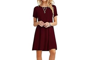 MOLERANI Summer Dresses for Women UK Casual T-Shirt Dress Short Sleeve Ladies Beach Dress
